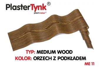 Elastyczna okładzina PLASTERTYNK Medium Wood  "orzech z podkładem" ME 11  20x250cm