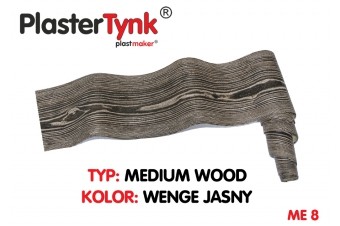 Elastyczna deska elewacyjna PLASTERTYNK Medium Wood  "wenge jasny" ME 8 20x250cm